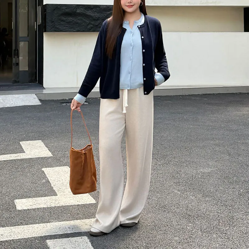 Fashion Plus Size Women's Sweaters Cardigans Premium Fake Two Pieces Embroidered Commuter Wool Knitted Jacket 9124