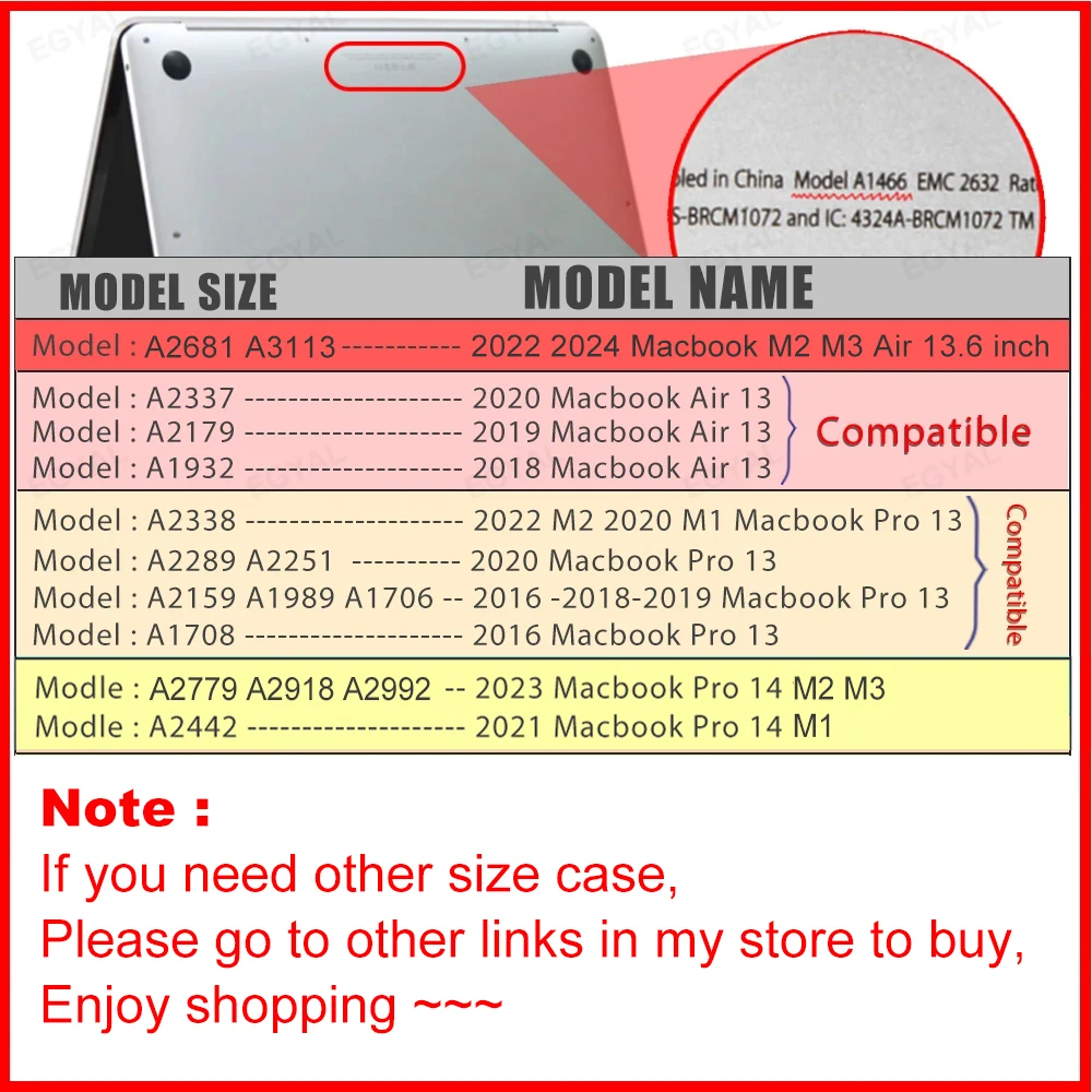 Laptop case for MacBook air 13 M2 Pro 13 M1 Pro 14 M3 accessories