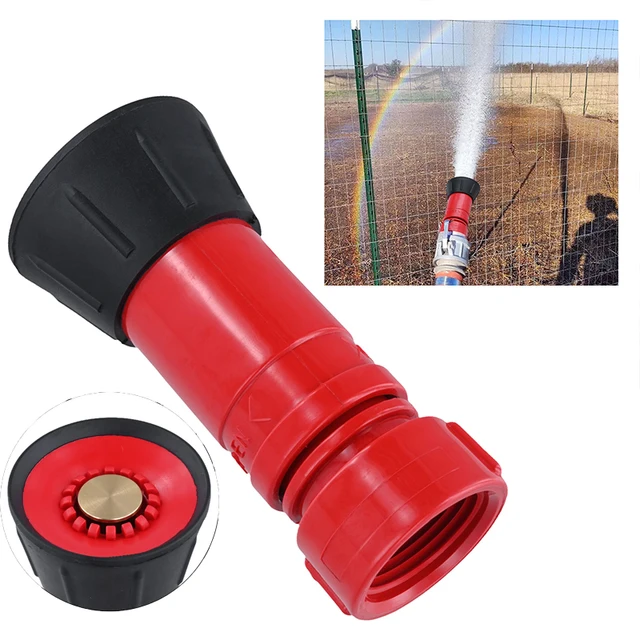 Fire Hose Nozzle Water-Gun Nozzle 1 Inch High Pressure Pump Sprinkler For Indoor Ourdoor Garden Plant Flower Irrigation Tools