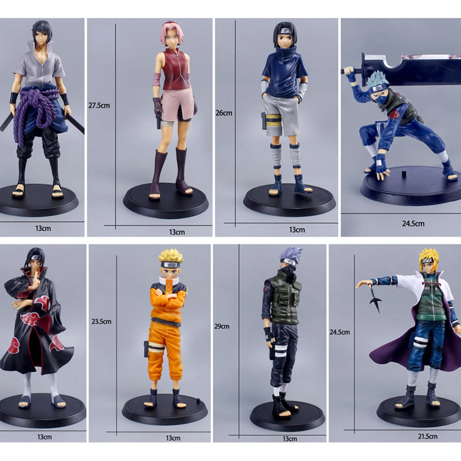 Naruto Shippuden Action Figures: Uchiha Itachi, Sasuke, Pain, Kakashi, and Naruto Collectible Set
