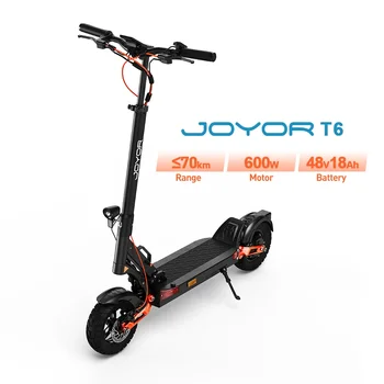 Monopattino Elettrico JOYOR T6 per Adulti, Motore 600W, Batteria 48V18AH, E-Scooter da Montagna, Pneumatici Fuoristrada 10'', Pieghevole