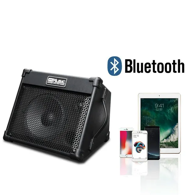 Amplificatore Per Chitarra Acustica Coolmusic 40W - Bluetooth, Batteria Ricaricabile, Con Ingresso Microfono - Foto 3