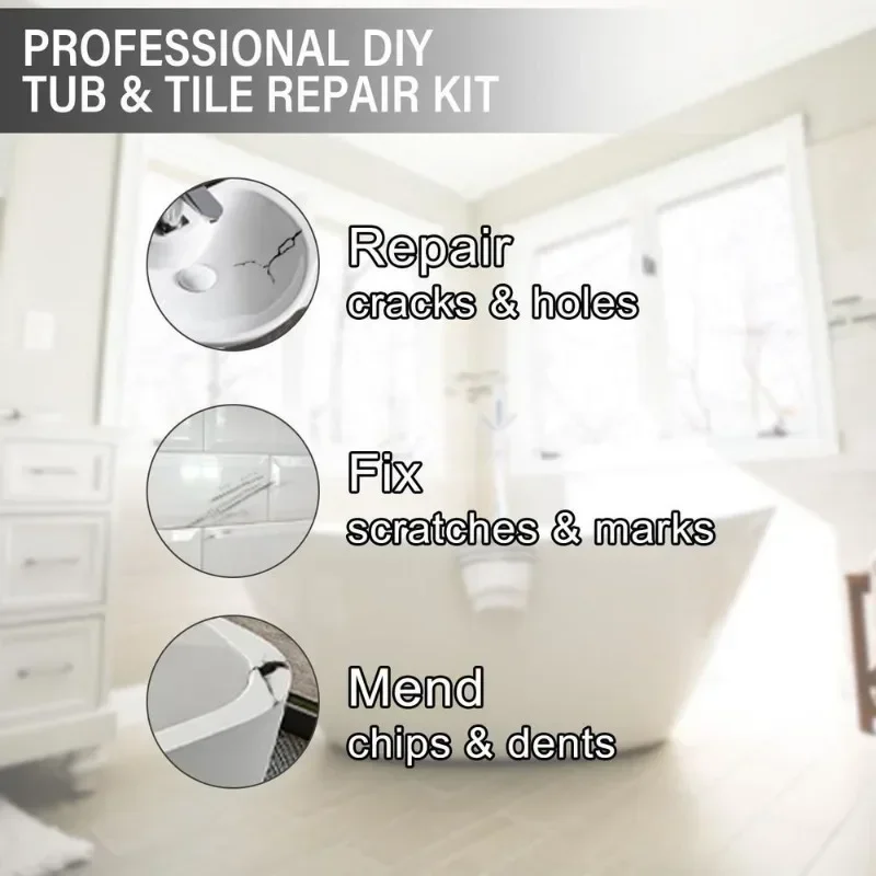 Ceramic Repair Paste Porcelain Repair Kit Tile Repair Kit Washbasin Toilet Bathtub Tile Adhesive 2pcs 100g porcelain repair kit ceramic repair paste ceramic repair agent tile repair kit tile repair cream