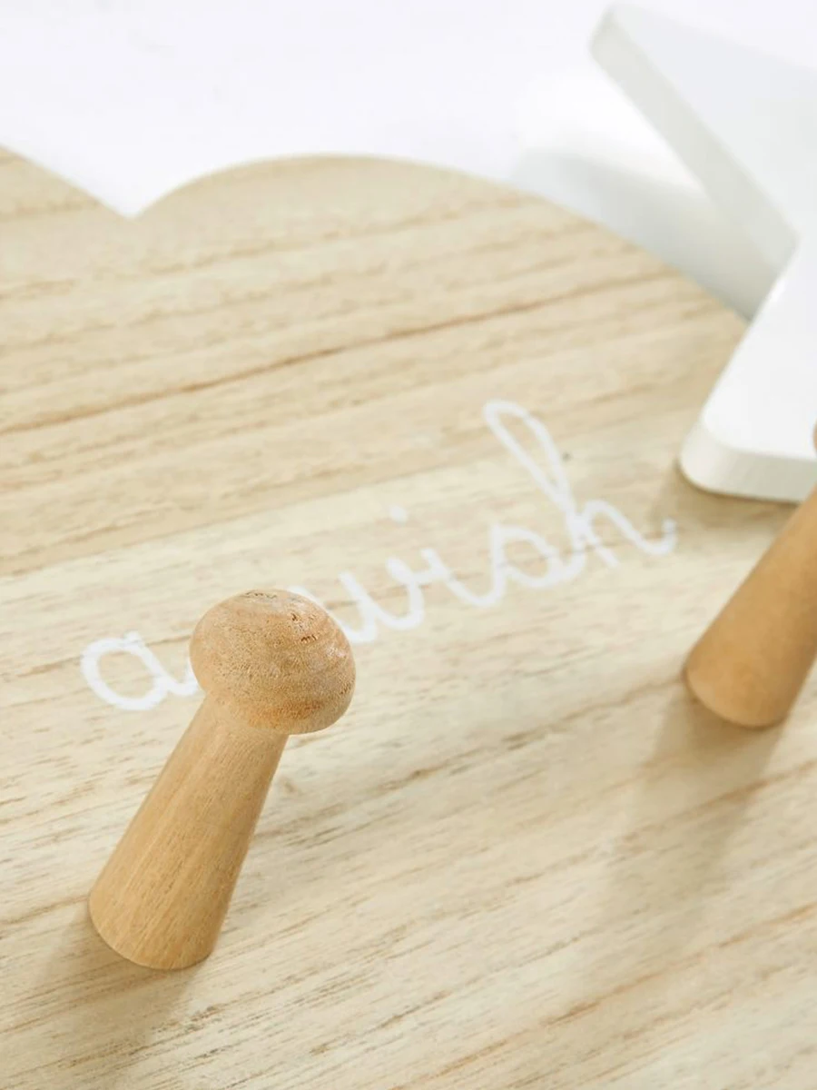 Hooks on the Wall Cute Room Decor Hangers for Clothes Kids Cloud & Star Figure American Style Wood Home Organization and Storage 5