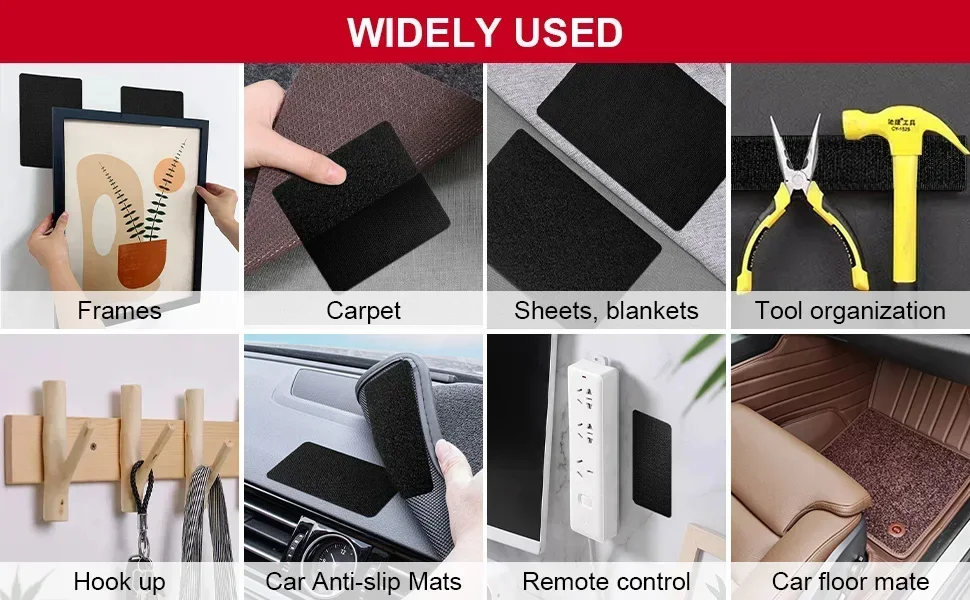 Double Sided Hook and Loop Adhesive Cratch Round Adhesive Scratch Fixed Stickers Car Fastener Self-adhesive Attaches Strap Tapes