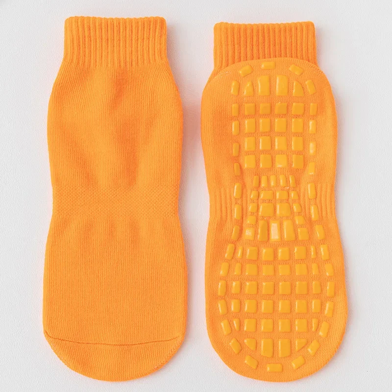 Anti Slip Socks Children's Playground Trampoline Socks Baby Early Education Floor Adult Mid Tube Yoga 5 Pairs