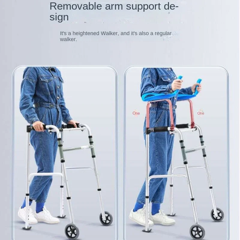 Arm Support Walking Stick with Seat, Adult Postoperative Training Walking Aids, Walking Inconvenience Anti-fall Mobility Scooter 6