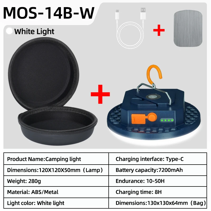 Rechargeable 30W LED Tent Lantern - Portable High-Power Outdoor Camping Light