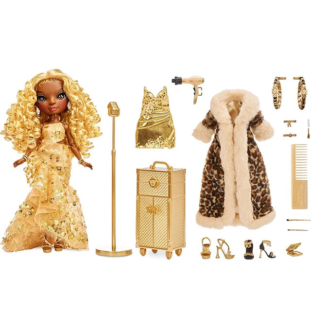 Unleash your creativity with the Rainbow High Rainbow Vision Divas Meline Luxe Series Collector Princess Doll Toy Activity Joint Toy DIY Fashion Dressup.