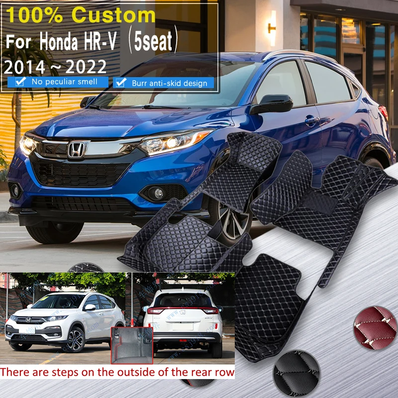 Car Floor Mats For Honda HR V HR V Vezel RU 20142022 Auto Carpet Car Mat Full Set Waterproof