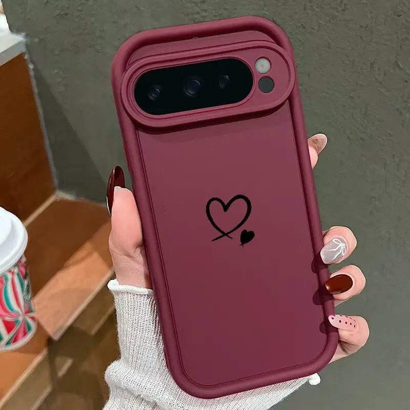 Personalized Heart Design Shockproof Soft Phone Case with Camera Protection
