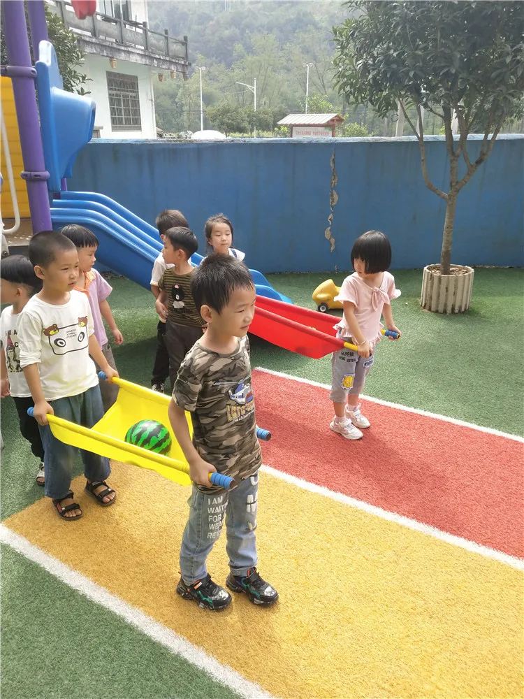 Kinder-Teamwork-Spiel: Tragehilfe für Balltransport, Vorschul-Sensoriktraining, Gruppenspiel, Decke für Stafettrennen – Detail 1