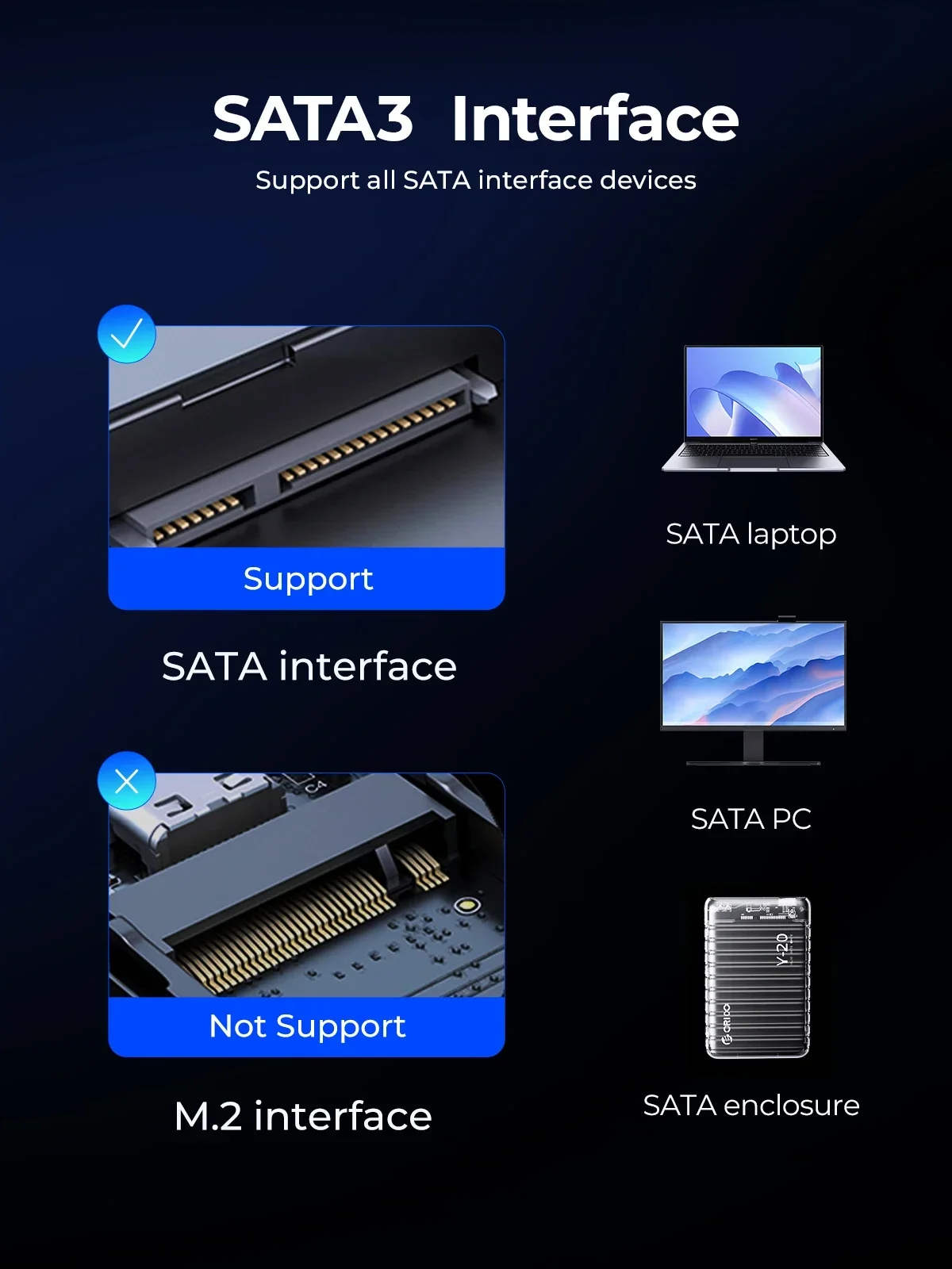 ORICO SATA III SSD 2.5 インチ内部ソリッドステートドライブ 3D ORICO SATA III SSD 2.5 インチ内部ソリッドステートドライブ 3D