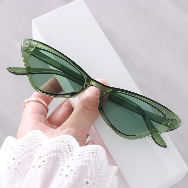 Vintage Cat Eye Sunglasses Small Frame UV400 Streetwear Trendy Fashion 2022 New Brand Design Retro Sun Glasses Clothes Accessory 2