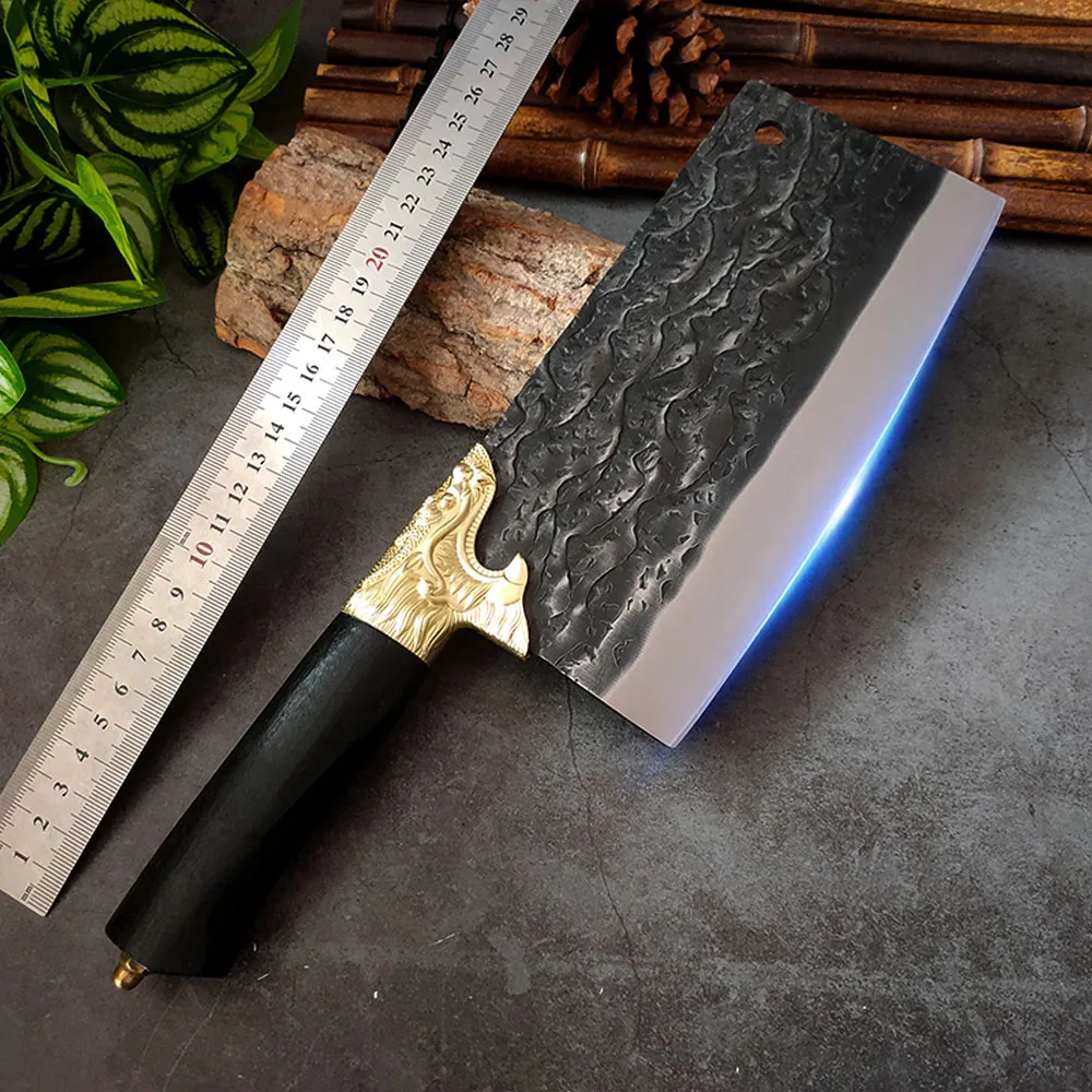 Crude Chinese Vegetable Cleaver Knife, 7 Inch,carbon Steel, Super Thin &  Light 