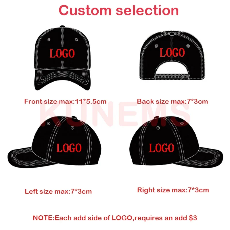 KUNEMS Custom Embroidery Japanese Quick-drying 5-Panel Hat Summer Visor for Men and Women DIY Print Logo Outdoor Hat Wholesale 5