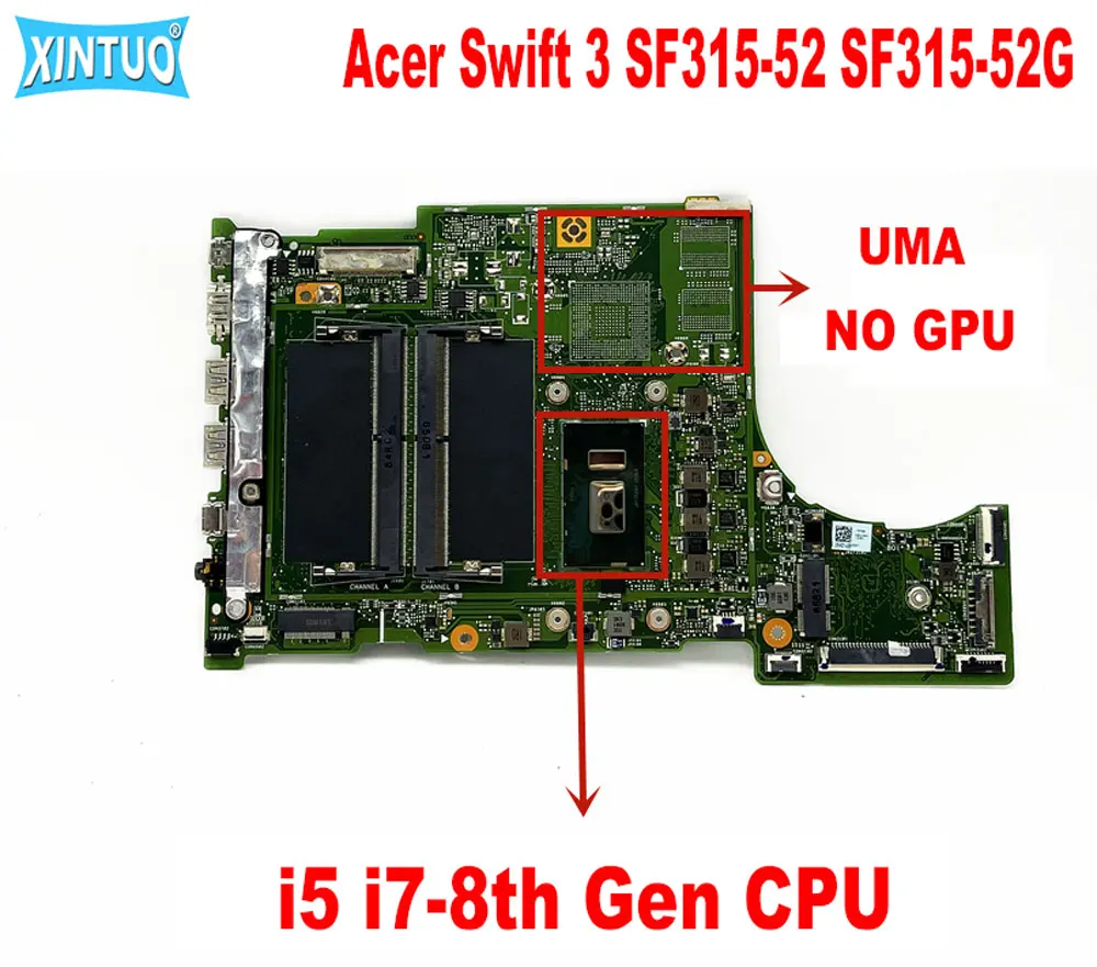 

ER5EA motherboard REV:2.1 for Acer Swift 3 SF315-52 SF315-52G laptop motherboard with i5 i7-8th Gen CPU DDR4 100% tested