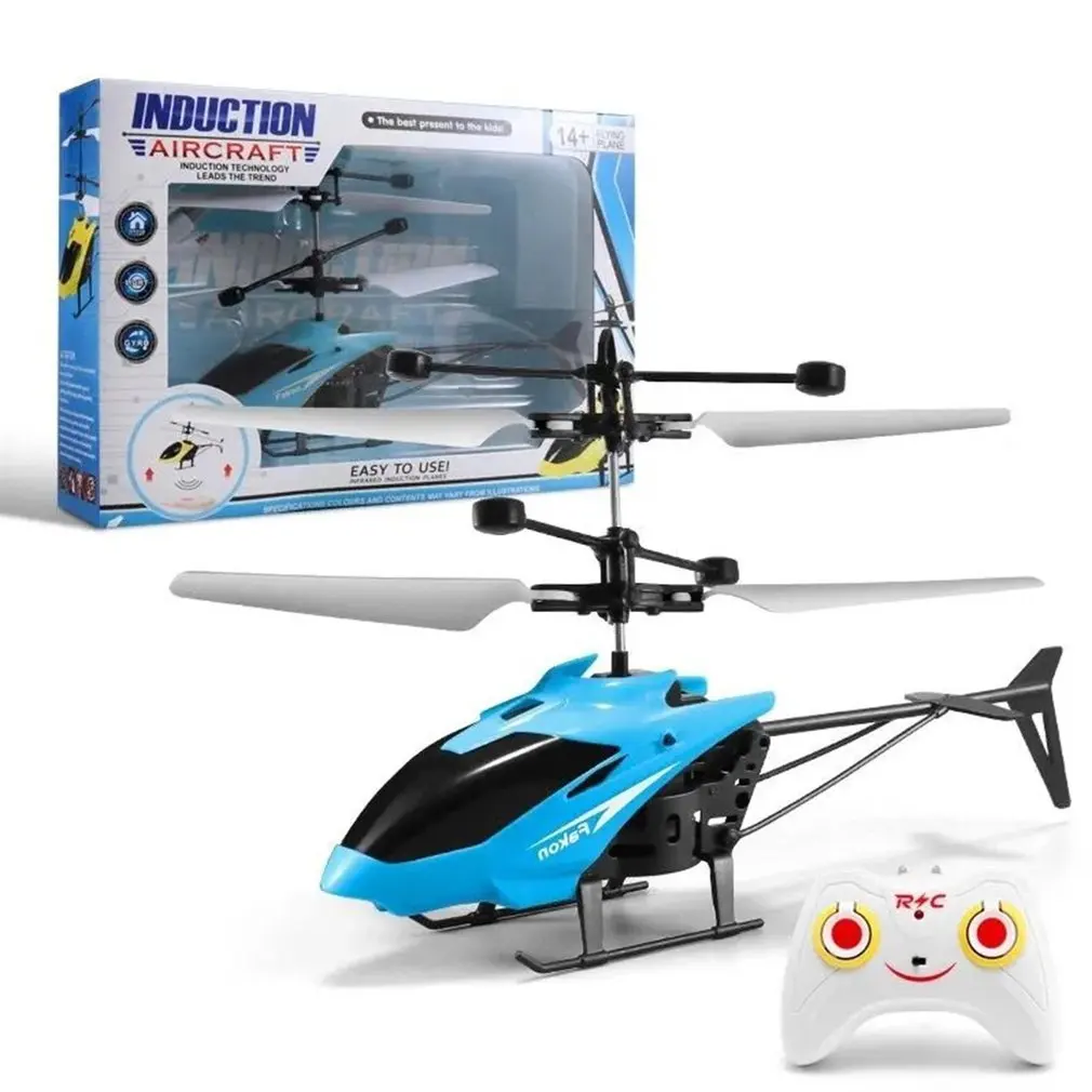 Remote Control Airplane Helicopter Flying Mini Guide Airplane Aircraft Children Flashing Light Aircraft Kids Toy Gift for Kids