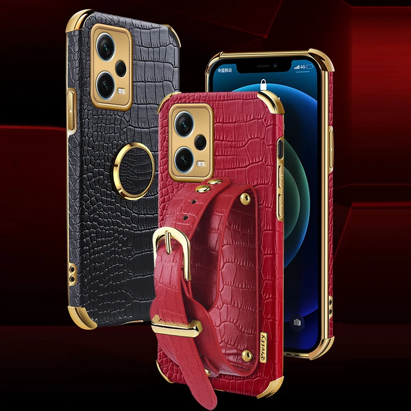 Husă din piele curea de mână pentru Xiaomi Redmi Note 11 11E Pro 5G 11s Mi 11T 12T Poco X4 GT X3 M3 M4 Pro 5G moale_voghion.com