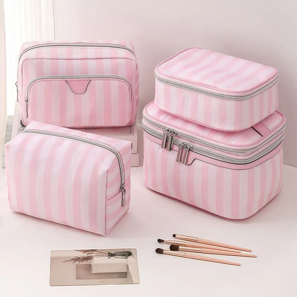 Large Capacity Handheld Makeup Bag Oxford Cloth Minimalist Style Cosmetic Storage Bag Travel Design Portable Wash Bags