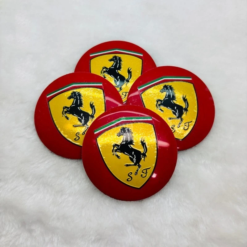 Ferrari velg cover decoratie stickers 4 stuks set