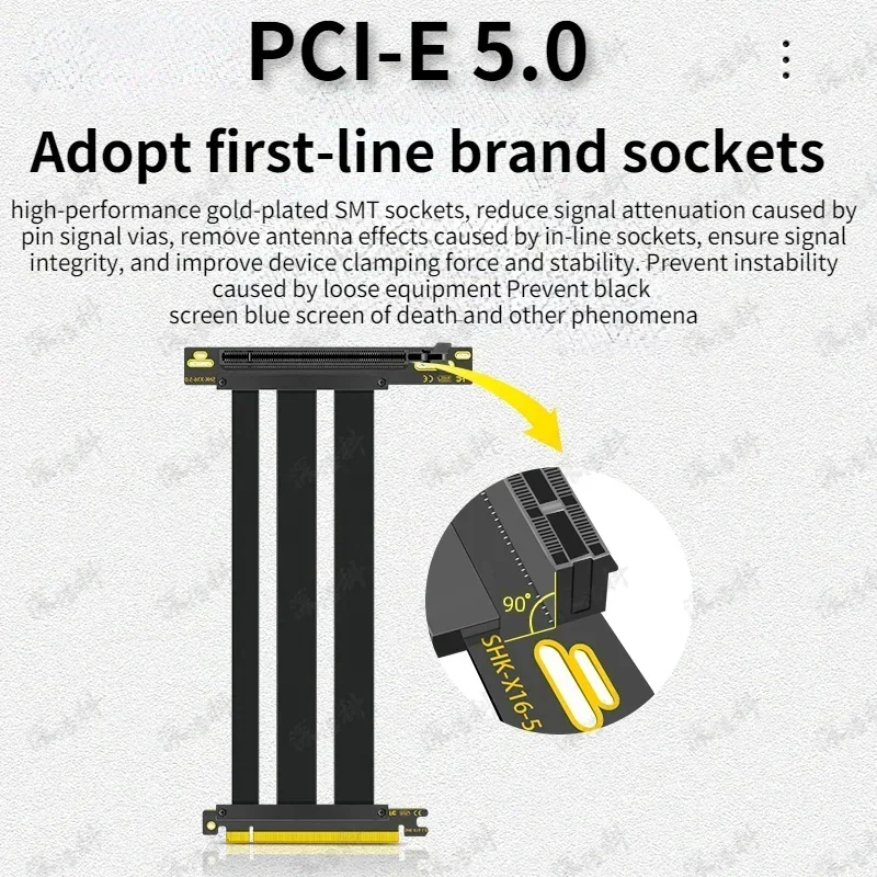 高品質エクストリーム PCI-E 5.0 X16 ライザーケーブル PCI Express