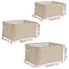 Foldable Fabric Fabric Storage Baskets, with Handles Linen Wardrobe Storage Rack Home Wardrobe Towel Toys Storage Basket 5