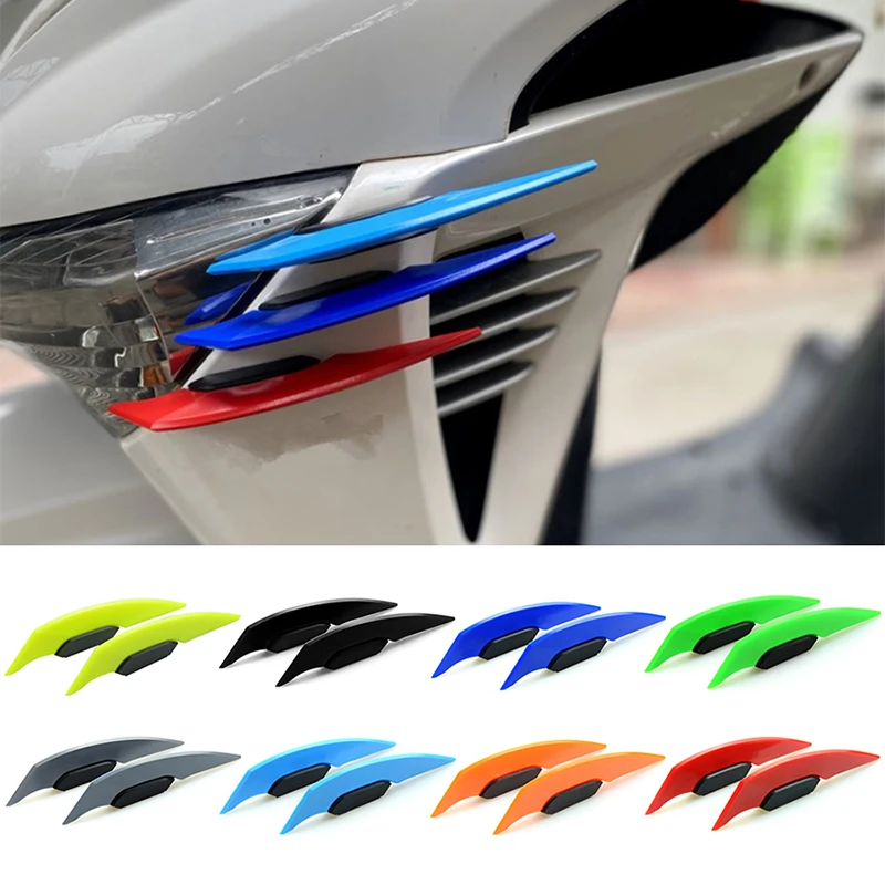 Motorcycle Accessories Motorcycle Winglet 1Pair Universal Motorcycle Winglet Aerodynamic Spoiler Dynamic Wing Decoration Sticker for Motorbike Scooter