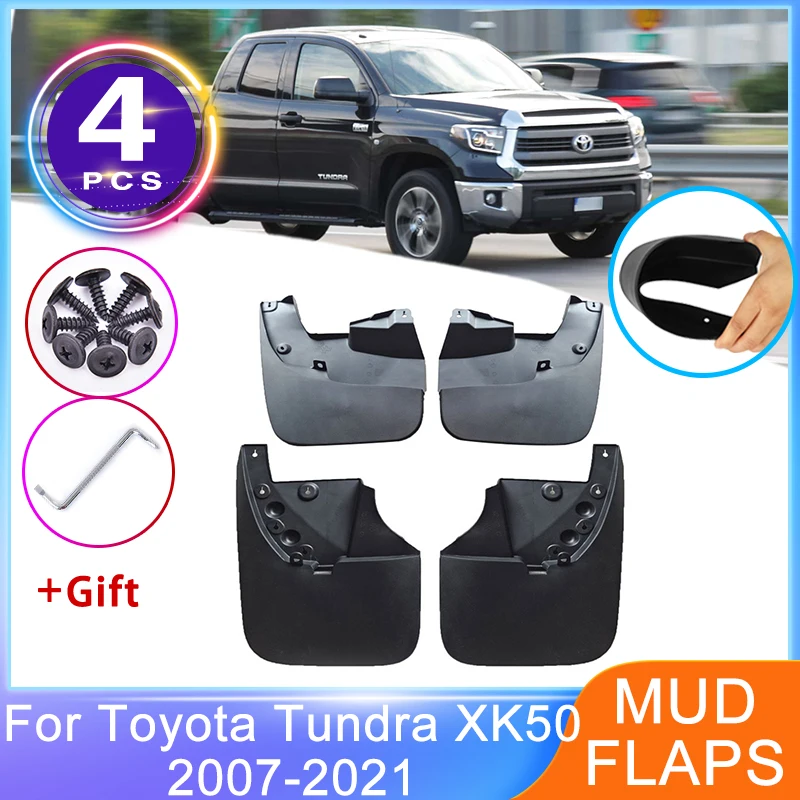 

4PCS Mudguards For Toyota Tundra XK50 2007~2021 Front Rear Fender Wheel Protector Mud Flap Splash Guards Car Styling Accessories