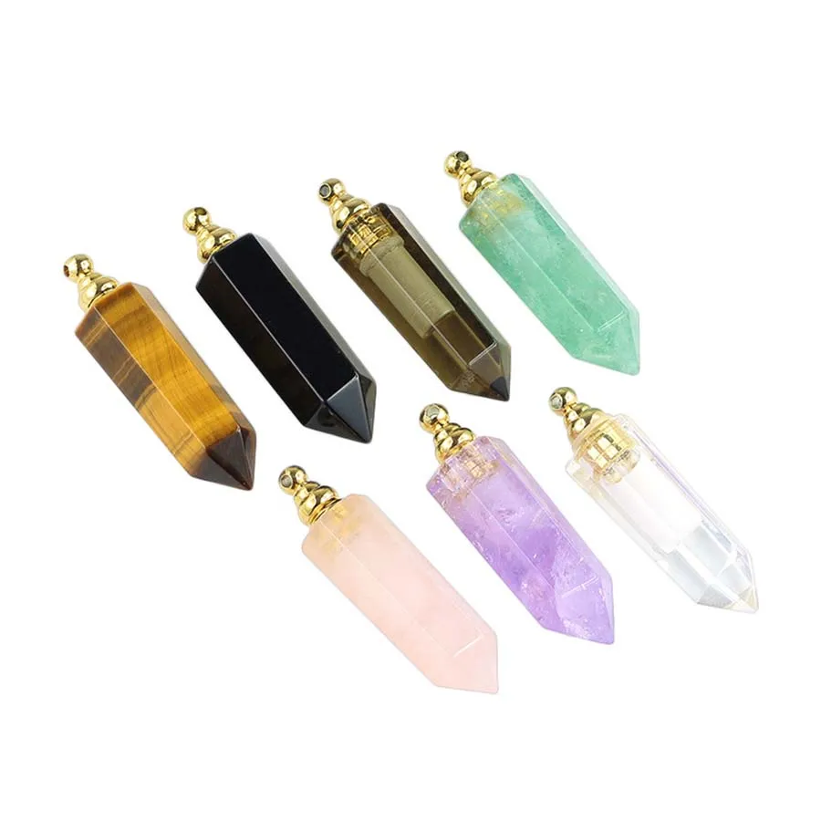 Hexagonal Crystal Perfume Pendant 2