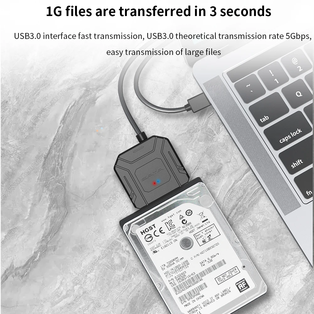 TISHRIC Sata USB , Sata to USB 3.0 C Ÿ ̺, 22  ǻ ̺, ִ 6 Gbps, 2.5 ġ  SSD HDD ϵ ̺