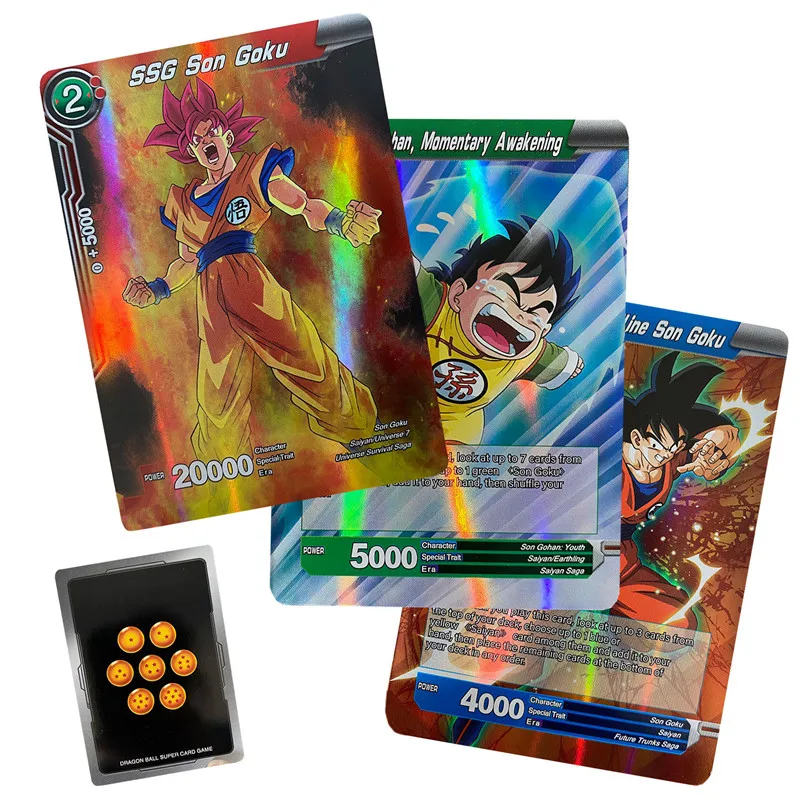 Anime Dragon Ball Super Cards English Saiya Goku Vegeta Shining Card Board Game Toys 50pcs 100pcs