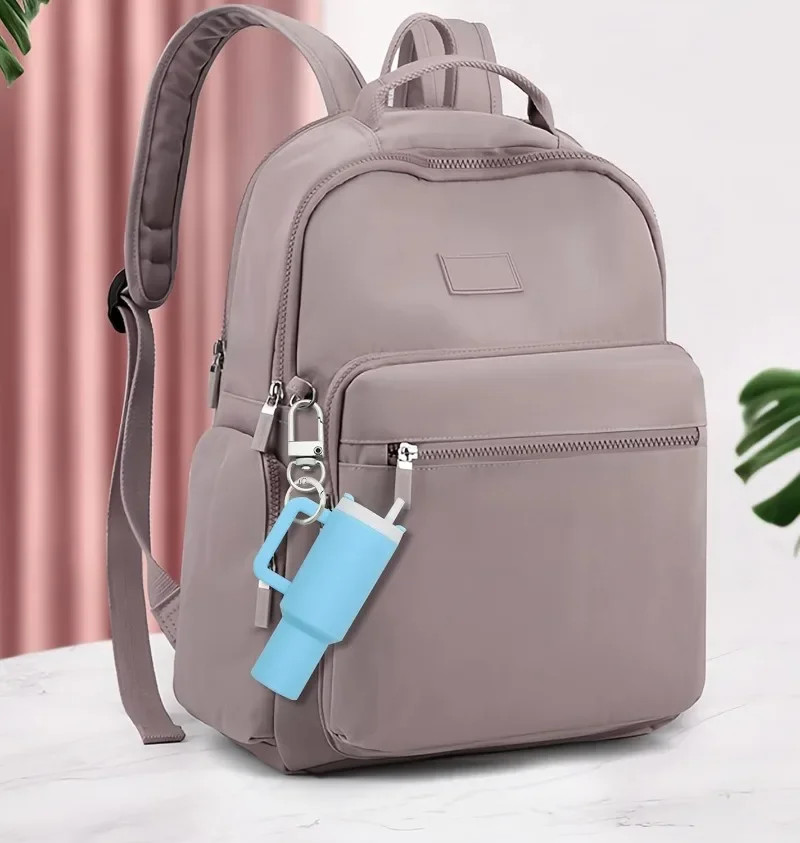 Colors Kawaii Mini Tumbler Keychain Cute Cup Shape Key Chain for School Bag Backpacks Lip Balm Holder Good Party Gift 5