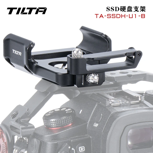 NITZE SSD MOUNT BRACKET FOR SAMSUNG T7 SSD - N42-T7 can be firmly attached  onto the camera cage via 2 1/4 screws on the side