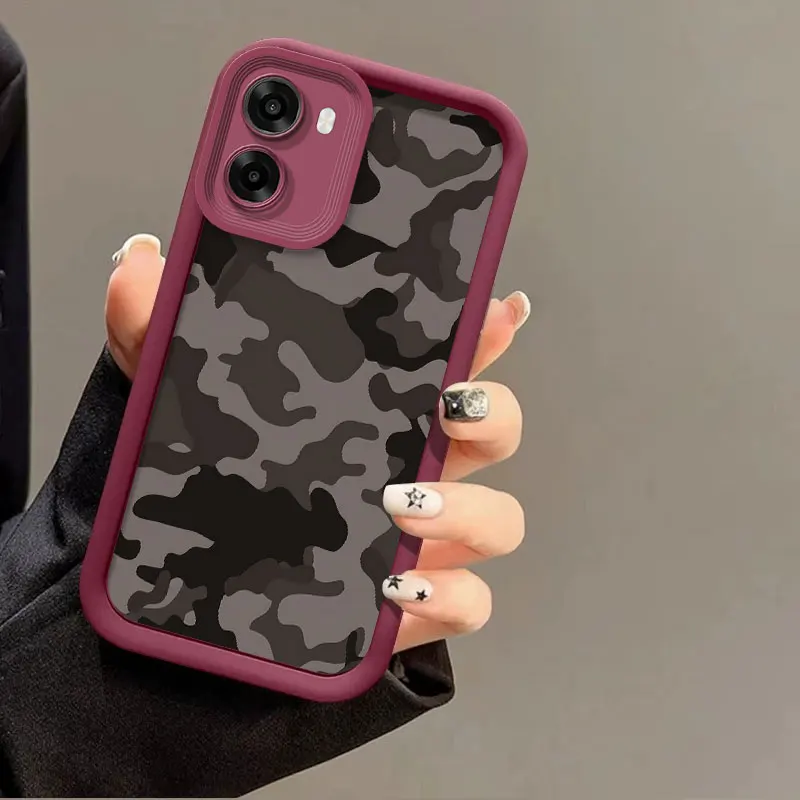 Camouflage Print Shockproof Silicone Protective Phone Case