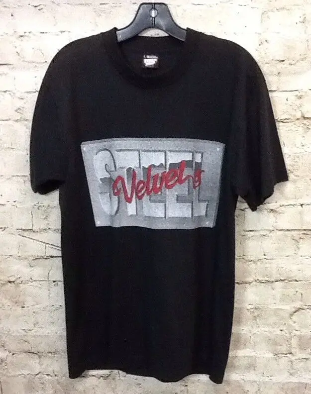 Schermo Vintage Stars Best Size Large Styx Velvet Steel Black T Shirt Maniche Lunghe O Corte