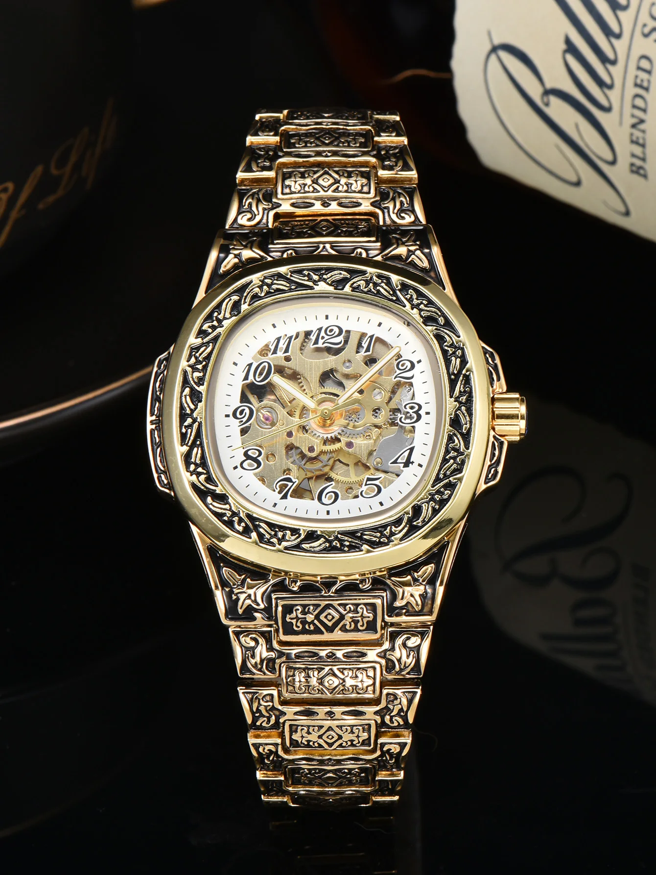 Men's Luxury Automatic Skeleton Watch - Retro Alloy Steel, Waterproof, Perfect
