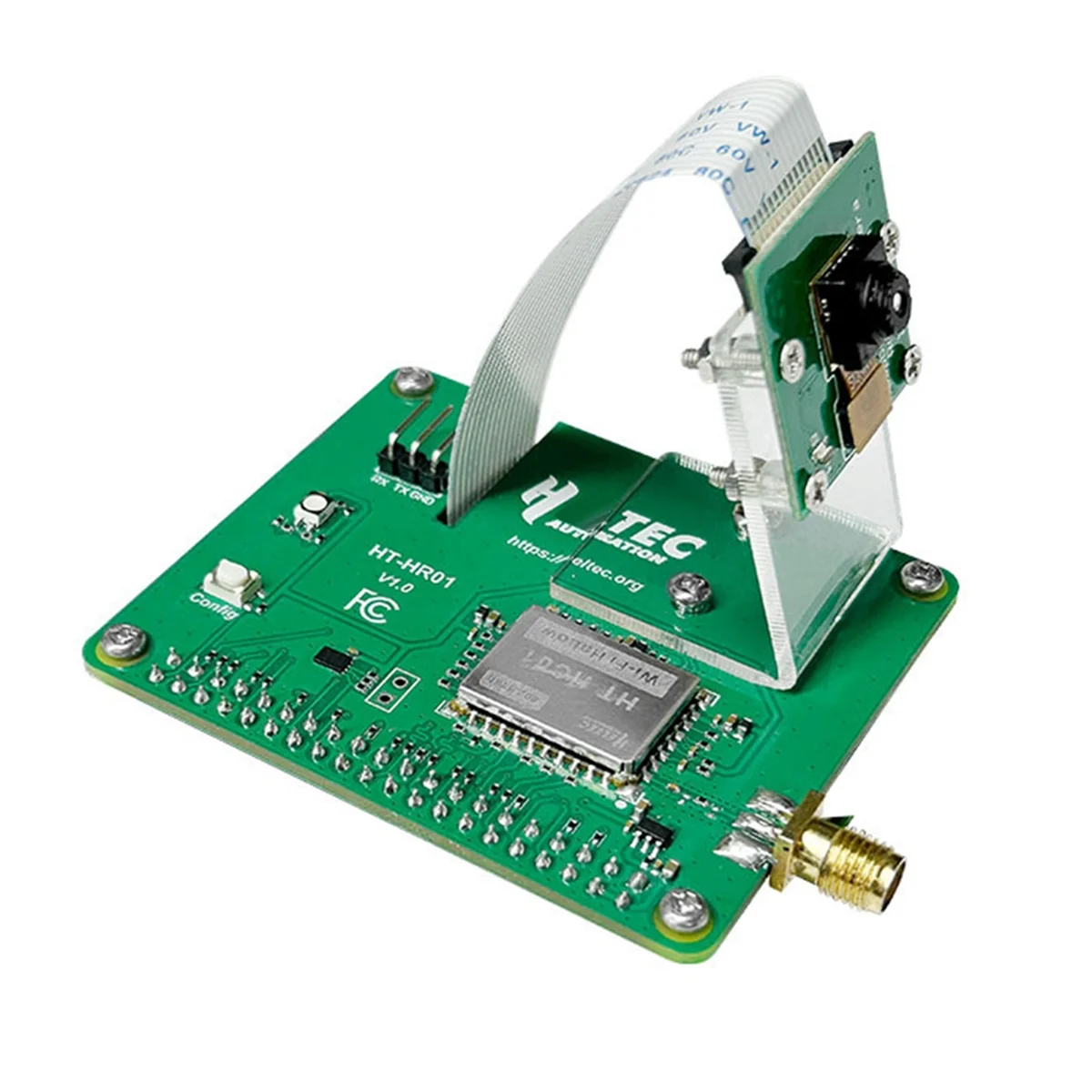 HAT 5MP 카메라 2KM 범위 32.5Mbps 메시 네트워킹용 SCLS HR01 WiFi HaLow 모듈 Pi-CamLow