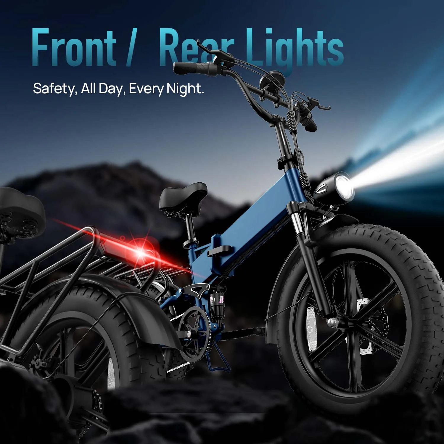 URLIFE T5 Elektrofahrrad Faltbares E-Bike 48V13AH Akku City-Elektrofahrrad 20*4 Fat Tire E-Bike – Detail 2
