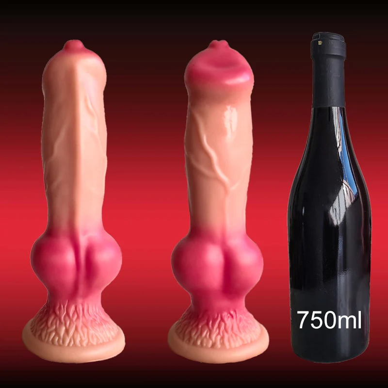 5 Sizes Realistic Dog Dildo Huge Penis Big Anal Plug Giant Monster Strap-on Cock Dick Dildos Adult Sex Toys for Men Women 18+ — view 4