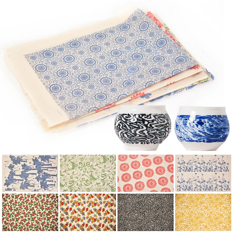 

Сделай Сам керамика переводная бумага подглазурь Цветной Цветок бумага Цзиндэчжэнь глазурь Керамика Глина Декор высокая температура