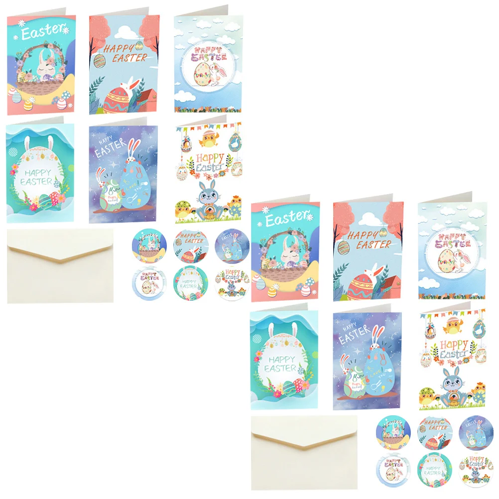 

Greeting Cards Easter Greeting Classic Blessing Paper Handwriting Written Foldable Envelopes Party