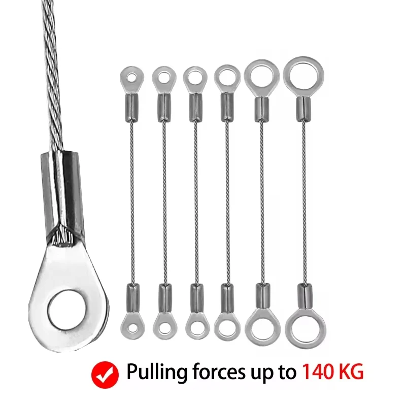 4PCS stainless steel cable ring terminal, 1/1.5/2mm stainless steel ...