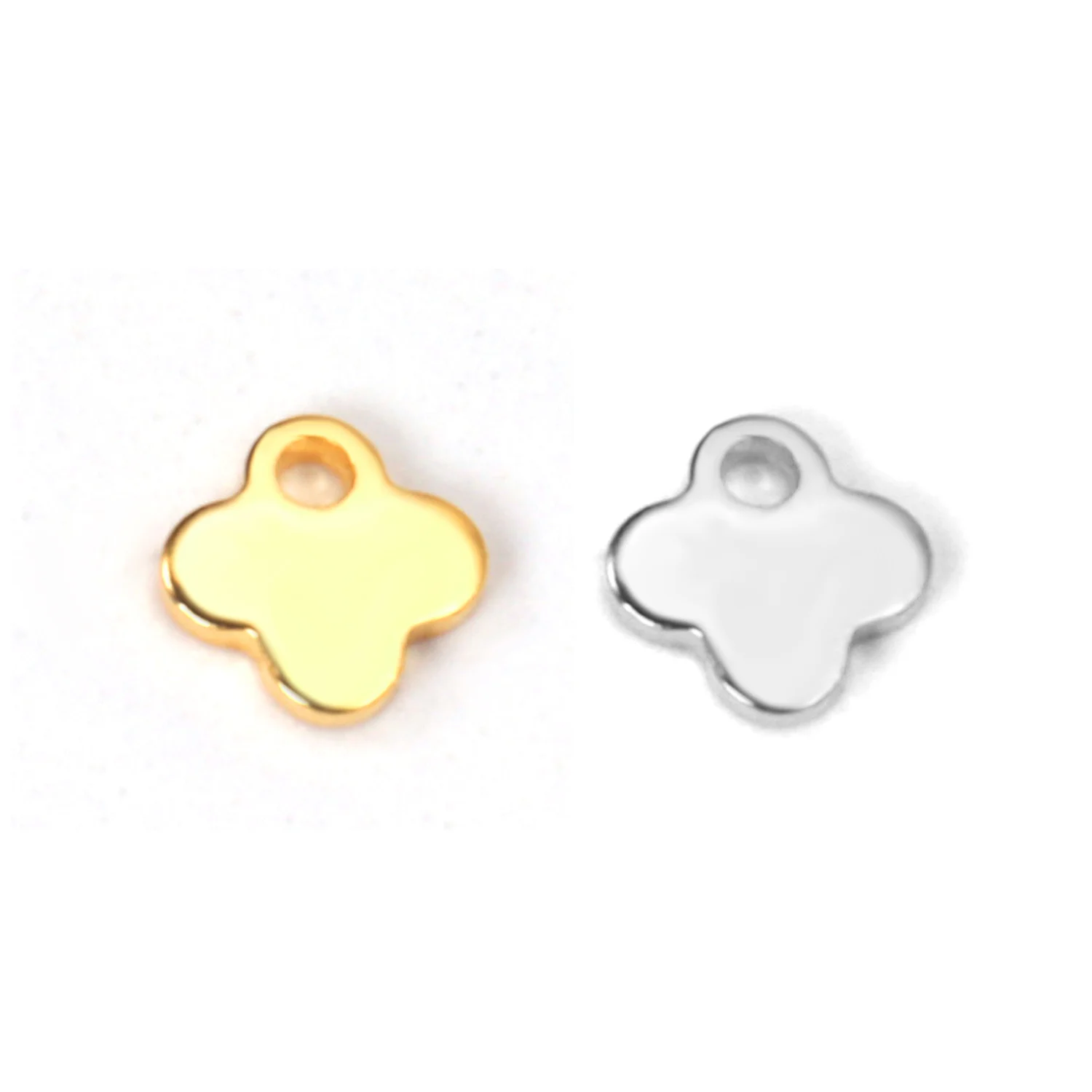 

ASON 100Pcs/Lot Fashion Flower Pendant With Holes Stainless Steel For Necklace Bracelet Diy Handmade Jewelry Making Supplies