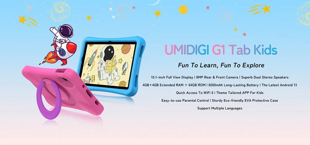 Umidigi G1 Tab Kids 10.1 pouces Tablet Pc Android 13 G1 Tab Enfants