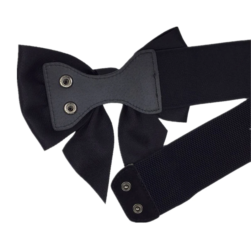 Cintura Elastica Donna Con Fiocco - Vita Ampia In Pelle Finta - Corsetto Cinch
