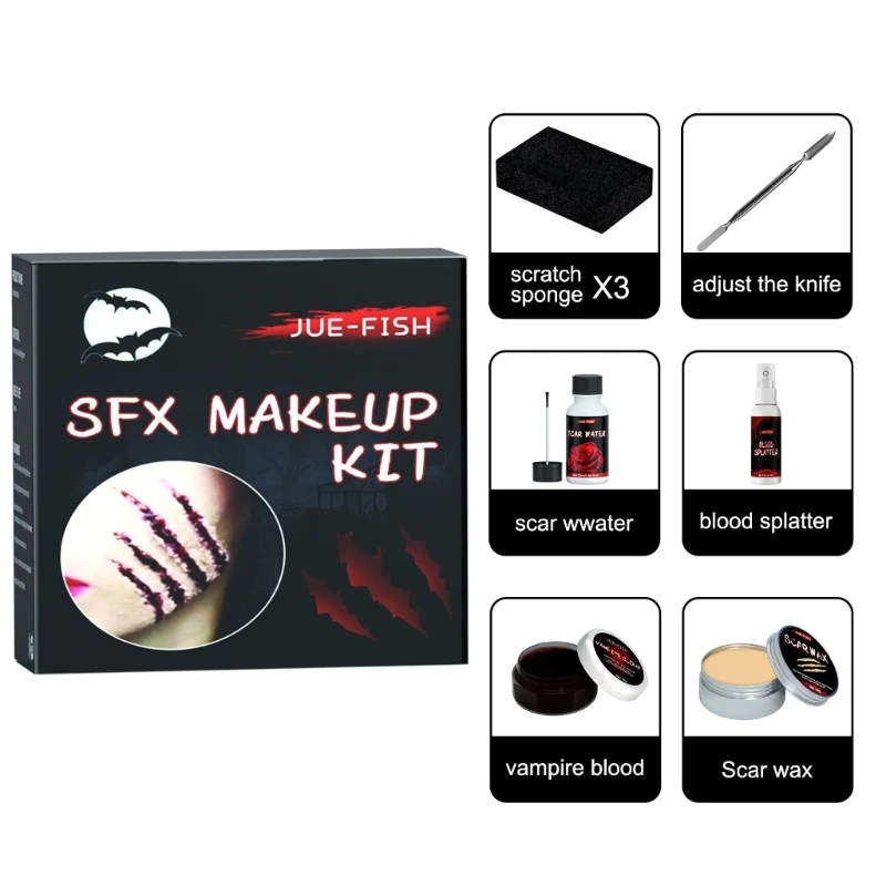 

Fake Blood Washable Makeup Blood Splatter Red , Halloween Fake Blood