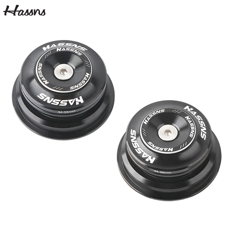 Bicycle Tapered Headset HASSNS 44-55/44-56 Mountain Bike Steering Bearings Integrated 1 1/8 Steering Box