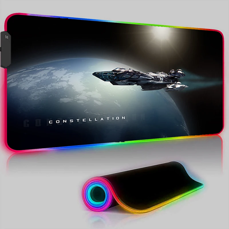 Scrivanie Per Computer Rgb Mouse Pad Led Star Citizen Laptop Mousepad Gamer Tappetini Da Gioco Tappeto Accessori Da Gioco Tastiera Tappetini In Gomma 
