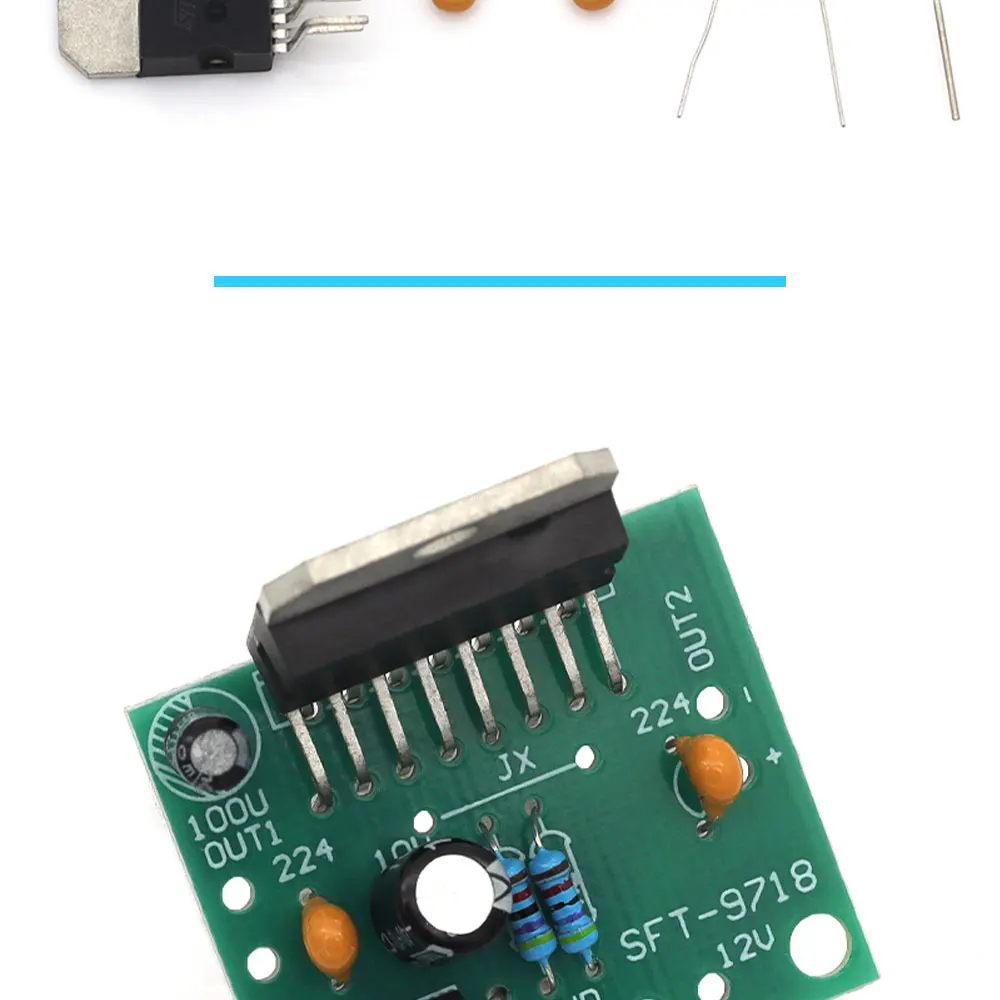 Verstärkerplatine TDA7297 Audio-Lautsprecher-Verstärker-Sound DC 12 V Dual-Audio-Kodierung 15 W elektronisches Diy-Kit Transceiver Verstärker-Enceinte – Detail 7